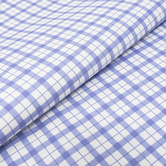 SINGER Purple Check Cotton Fabric